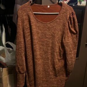 SHEIN Rust Brown Knit Top